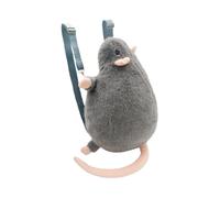 Mimoqk Adorable Plush Backpack, Soft Stuffed Mouse, 12 Inches Kids Pack with Adjustable Straps, Polyester School Bag with Multiple Pockets, Lightweight Carry, Travel Backpack for Children