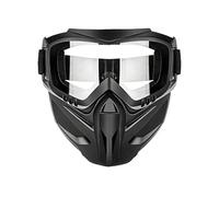 Mimoqk Anti Fog Motorcycle Face Cover - with Detachable Goggles Windproof Dustproof Shield | 2 in 1adjustable Welding Face Shield,for Men, Ski, Welding, Outdoor, Cycling, Work, Gardening