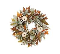 Mimoqk Autumn Wreaths for Front Door - Thanksgiving Wreath Autumn Door Decor - Autumn Decor Maple Leaves Harvest for Indoor Outdoor Porch Patio Garden Gardening