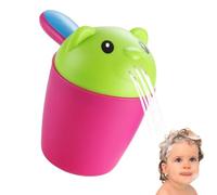 Mimoqk Bath Rinse Cup, Bathroom Rinse Cup - Cute Waterfall Tub Rinser with Ergonomic Handle Bath Water Pourer - Wash Hair Cup