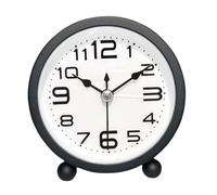 Mimoqk Bedside Clock, Simple Alarm Clock - Battery Powered Table Clock, Small Alarm Clock with Large Numbers Battery Operated without Ticking Alarm Simple Design for Children and Adults