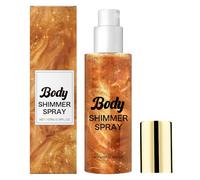 Mimoqk Body Shimmer, Bronze Shimmer Highlighter, Hydrating Illuminating Oil, Glow Enhancer, Facial and Skin Radiance, Festival Vacation Party Concert Travel More