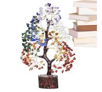 Mimoqk Bonsai Tree - Natural Calming Decoration with 7 Color, Colorful Crystal Tree, Bonsai for Luck and Energy, Decorative Display, Home Decor for Indoor Outdoor Desk