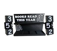 Mimoqk Book Counter Tracker, Modern Reading Log Sign, Minimalist Display Board Design, Easy Book Tracking Tool, for Classroom Bedside Table Student Men Teacher Home Library Workplace