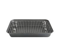 Mimoqk Bunny Litter Box with Removable Tray, Reusable Potty Training Pan Cage, Stainless Steel Small Animal Toilet, Easy-Clean Litter Pan for Rabbits, Guinea Pigs