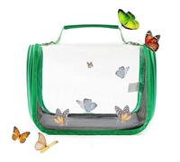 Mimoqk Butterfly Enclosure, Transparent Mesh Butterfly House, Foldable Livestock House for Easy Caterpillar Observing All the Family