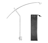 Mimoqk Camping Light Stand,Foldable Lantern Hanger Rack Outdoor | Portable Camp Accessories Lamp Pole Rack for Backyard Beach Travelers Campers Hikers Backpacking Cooking