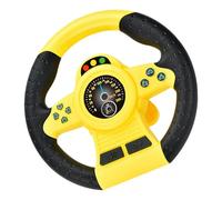 Mimoqk Car Steering Wheel Simulator, 360 Degree Rotation Play Pretend Steering Wheel Toy, Simulated Driving Copilot Toy for Friends Family, Interactive Car Simulator for Kids with Realistic Features