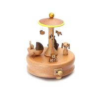 Mimoqk Carousel Music Box, Train Music Box - Mechanical Castle Ballet Dancer Box | Classic for Girls, Christmas Birthday Gift or