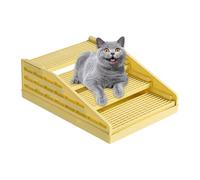 Mimoqk Cat Litter Mat, 2-Layer Splash-Proof Wide, Detachable Pet Steps for Cats, for Kitten Play Indoor Home Apartment Living Room Bedroom Bathroom Balcony Cage