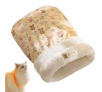 Mimoqk Cat Sleeping Bag Warm Winter Cat Bed Thick Comfortable Pet Cave for Small Pets Kitten and Puppy Resting for Indoor Apartment Outdoor Travel AI