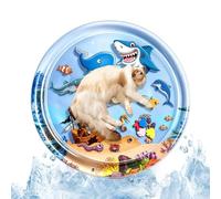 Mimoqk Cat Water Mat Toy | Cooling Leak Proof Floating Fish Pattern Pad | Kids Inflatable Water Play Mat - for Summer Indoor Home Living Room Home Activity Bored Dogs Puppy Bored Kids Hunting Patting