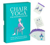 Mimoqk Chair Yoga Deck | Chair Exercises Deck for Seniors over 60 | 53 Low-Intensity Poses Yoga for Adults Women Men Body Beginners Office Home Seniors
