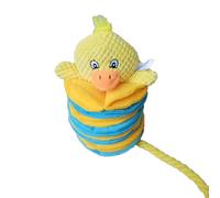 Mimoqk Chewy Dog Toys, Chew Duck Shape Plush Pillow, Snuffle Ball, Interactive Emotional Unbreakable Slow Feeder, Cognitive Pet Puppy Toy for Boredom Relief, Travel Enrichment