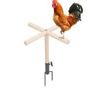 Mimoqk Chicken Perch for Brooder, Chicken Perch, Chicken Perch Stand for Chickens | Wooden Chicken Perch, Solid Perch for Chicks in the Jungle, with Metal Ground Plug
