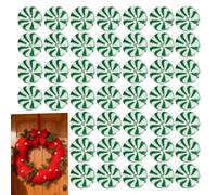 Mimoqk Christmas Cane Shaped Buttons, 50 Pieces 4 Holes Resin Cane Style Sewing Round Buttons Replacement for Women Home Repair and Project