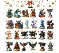 Mimoqk Christmas Ornament Countdown for Kids and Adults, Acrylic 2D Flat Toy with Countdown to Christmas Feature, Holiday Calendar for Teen Boy Girl Women Men Vacation Classroom Offices