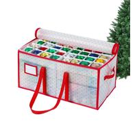 Mimoqk Christmas Ornament Storage Boxes - 8 Tier Seasonal Ball Storage with 128 Compartments | Christmas Ball Holder Box - For Home Living Room Bedroom Garage Closet