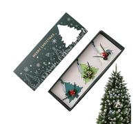 Mimoqk Christmas Scented Wax Tablets, Aromatherapy Wax Tablets | 3 x Scented Wax Tablets in the Shape of a Christmas Tree with Dried Flowers | Scented Sachet for Wardrobe 'Tree