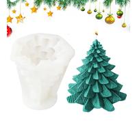 Mimoqk Christmas Tree Candle Mold - 3D Silicone Tree Shaped Mold, Soap Crafting Tool, Handmade Resin for Christmas Candle Making, Home Holiday Decor, Craft Supplies for Baking and DIY Projects