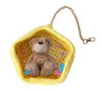 Mimoqk Clear Figure Display Bag, Compact Doll Case, Protective Star Element Cover, Transparent Organizer with Strap, Lightweight Storage for Purse, Trinkets, (1 Piece), Everyday Outdoor Use