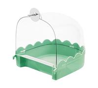 Mimoqk Cockatiel Bird Bath, Cockatiel Bird Bath | Spacious Shower Bath for Budgies, Bird Cage Accessories for Bathtub Cleaning the Transparent Bath,