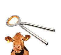 Mimoqk Cow Nose Piercing Pliers | Breeding Accessory,Adjustable Stainless Steel Cattle Management Pliers