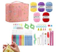 Mimoqk Crochet Kit for Beginners - Handmade Craft Supplies - Knitting and Crochet Kit | for Art Teachers DIY Lovers Decorators Projects Group Activities Meetings