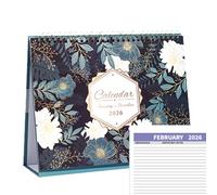 Mimoqk Desk Calendar - Aesthetic Organization Calendar for Simplified Planning | Monthly Organizer Decorative Floral Pattern for School Office Home Teacher