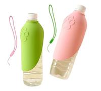 Mimoqk Dog Bottle, Leak-Proof Cups, 2-Piece Foldable Portable Tool, Reusable Hydration Accessory Kit, Compact Travel Gear, for Small Medium Large Breeds Camping Boat Yard Garden Beach