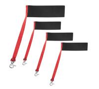 Mimoqk Elastic Ski Gloves Straps Wrist Straps for Ski Gloves | Elastic Straps for Gloves Holder, Wrist Strap 4X, Handcuffs for Ski, Anti-lost Strap for, Black Red, L