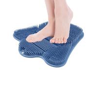 Mimoqk Exfoliating Shower Mat, Silicone Shower Mat with Rub-Back - Non-Slip Suction Cups, Exfoliating Cleaning Tool for Dead Skin, Heel, Body, Back, Bath, Dorm