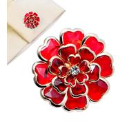 Mimoqk Flower Button Covers for Women - DIY Decorative Metal Flower Design, Removable Button Cover with Clip Style Jewellery for Women's Blouse, for Grandma Mother Wife Petite Daughter, Se référer au