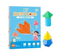 Mimoqk Geometry Learning Notebook | String Interactive Learning Kit With Geometric Templates | School and Home Teaching Supplies for
