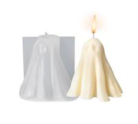 Mimoqk Ghost Candle Mold - Halloween Candle Mold Gothic Ghost Decor | Resin Silicone Molds Silicone Molds for DIY Art Craft Kit Home Decor