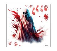 Mimoqk Ghost Toilet Seat Sticker, Scary Toilet Lid Stickers | Halloween Toilet Lid Stickers, Decorations, Toilet Stickers