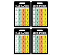 Mimoqk Golf Club Chart, Distance Card, Quick Reference Score Guide with Yardage, Handy Golf Record Accessory for Boys Youth Beginners Girls Women Practice Training, 3.5 x 2.17 inch