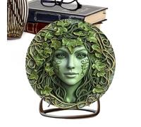 Mimoqk Greenwoman Tree Lady Statue, Wooden Goddess Sculpture, Fantasy Decor with Vines, Unique Indoor & Outdoor Accent, Handcrafted Patio Garden Decoration, 12" Height, Nature-Themed Ornament