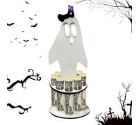 Mimoqk Halloween Table Decorations, Ghost Table Decoration | Ghost Wooden Money Clip, Cute Gothic Money Clip, Portable Coin Purse for Birthday, Decoration, purple, Se référer au descriptif, Refer to
