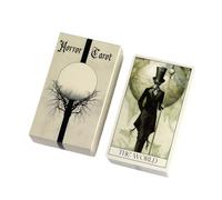 Mimoqk Horror Tarot, Unique Tarot Decks, 78 Pieces Gothic Accessories, Mysterious Playing Supplies with Entertainment Value for Parties Gatherings Men Women, 4.06 x 2.36 inches