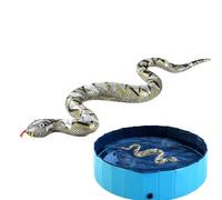 Mimoqk Inflatable Snakes for Garden | Foldable Realistic Swimming Floating Toy | Pool Snake Toy | for Pool Games Summer Parties Family Activities Beach Vacations Carnivals Birthdays Garden