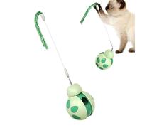 Mimoqk Interactive Cat Wobble Treat Toy, Auto Balancing Pet Cat Toy with Teaser, Slow Feeding Treat Dispensing Toy for Exercise, Indoor Entertainment for Cats, Fun Pet Companion