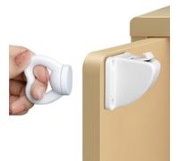 Mimoqk Invisible Magnetic Locks for Cabinets, Magnetic Locks for Cabinets, Security Cabinet Locks For, Cabinet Lock with Glue and Screws, Invisible Cabinet Lock for