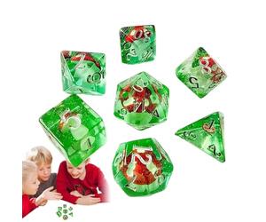Mimoqk Mushroom Dice, Mushroom Party Dice - Polyhedral Dice Game | Polyhedral Resin Game for Role Playing Set of 7 Small Table Game