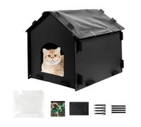 Mimoqk Outside Cat House - Stray Pets Waterproof Shelter - Detachable Insulated Windproof Sleeping House for Cats Dogs Small Animals Patio Balcony Camping Travel Summer Winter Hiding