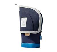 Mimoqk Pencil Case Organizer, Desktop Pen Holder Bag, Smooth Zipper Design, Foldable Structure, Large Capacity Retractable Storage for Home, School, Office, Travel, 5.12 x 3.15 x 8.66 inches, blue, Se