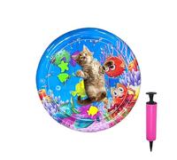 Mimoqk Pet Cooling Pad, Water Play Mat, Water-Filled Cooling Comfort, Thickened PVC Puncture-Resistant with Built-In Pump, Doubles as Baby Crawling Pads, Foldable Portable Design