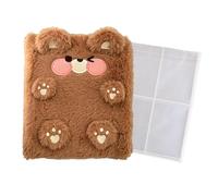 Mimoqk Photocard Binder A6 Plush Animal Cute Decor