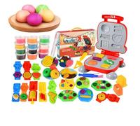 Mimoqk Playdough Set - Play Clay & Dough Sets,Modeling Clay Dough Playset, Color Dough Noodle Set for Making Noodle, Kitchen Playset