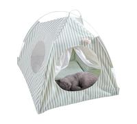 Mimoqk Portable Cat Tent House | Semi-Enclosed Portable Cat Playpen - Comfortable Animal Resting Cushion With Mesh Removable Washable For Bunny